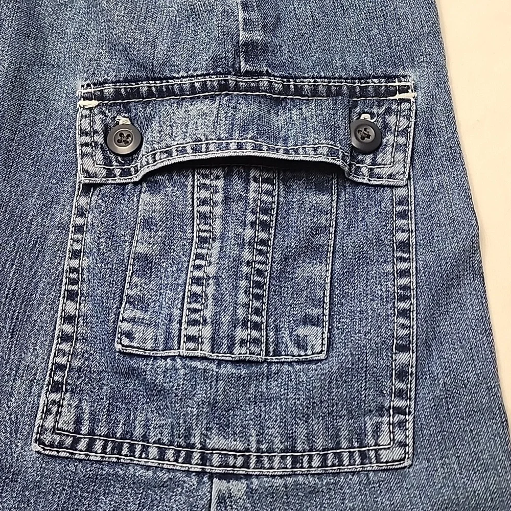 GAP Kids Blue Denim Dress with Pockets Sleeveless Jumper 100% Cotton